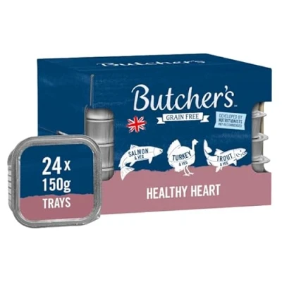 Image of Butcher&#039;s Healthy Heart Dog Food Trays 24 x 150g