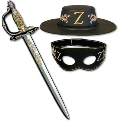 Image of Liontouch Z Bandit Set Sword, Mask and Hat Pretend Play Toy for Masked Avengers in Durable Foam Ideal Accessories Kid’s Dress Up, Fancy Dress, Roleplay &amp; Costumes