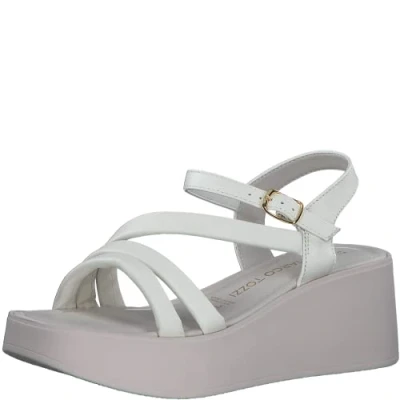 Image of MARCO TOZZI Women&#039;s 2 28009 42 Wedge Sandal, Pebble 2023, 6 UK
