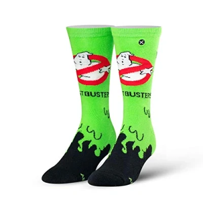 Image of ODD SOX Unisex Crew Socks Ghostbusters Slime (UK Adult: 5 12)