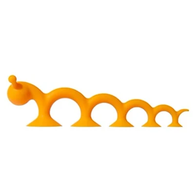 Image of MOLUK OOGI Pilla Toy, STEM Learning Gift Idea, Silicone Animal Toy for Kids, Travel Friendly, Non Toxic, Enhances Hand Eye Coordination, Caterpillar Indoor, Outdoor, Bath Time Fun, Orange