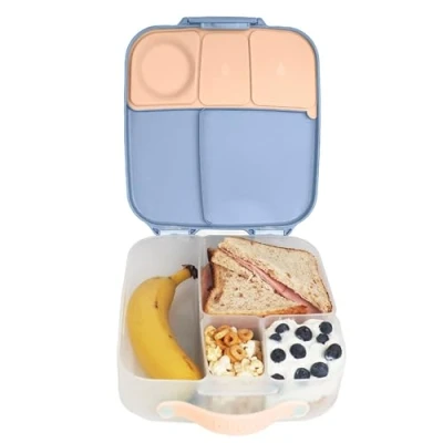 Image of b.box Lunchbox Jumbo Bento Box with 4 Compartments (2 Leakproof), Removable Divider, Gel Cold Pack Ideal for School From 3+ 1L capacity