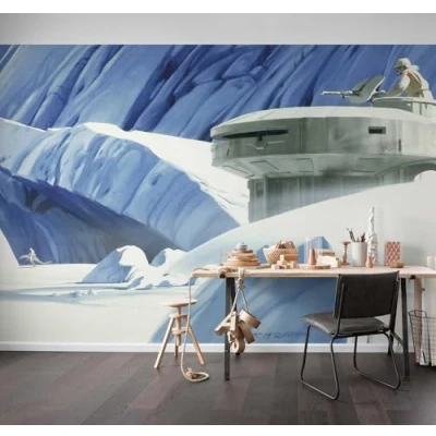 Image of Komar Star Wars Fleece Photo Wallpaper, Fleece, Blue, White, 500 x 280 cm (Breite Höhe), Bahnbreite 50