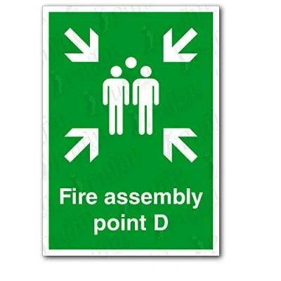 Image of Fire Assembly Point D Sign (Rigid Plastic, A4)