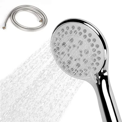 Image of Youyijia Shower Head with 1.5m Chrome Hose 5 Modes Adjustable Replacement High Pressure Powerful Handheld Heads Spray for Bath Adults Children Pets Home
