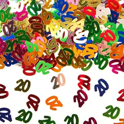 Image of Folat Party Confetti Number 20 Multi colors