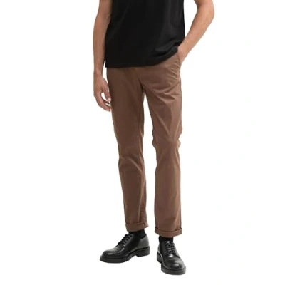 Image of TOM TAILOR Denim Men&#039;s 1027694 Slim Chino Trousers, 14525 Chocolate Brown Beige, 32 W/32 L