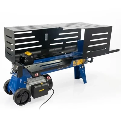 Image of Hyundai 7 Tonne Horizontal Electric Log Splitter with Hydraulic Ram, Steel Protection Cage 250mm Split 3 Year Warranty