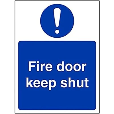 Image of V Safety Fire Door &amp; Mandatory Keep Shut 150 X 200mm