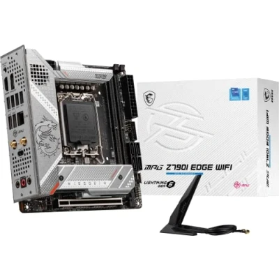 Image of MSI MPG Z790I EDGE WIFI Motherboard Mini ITX Supports Intel Core 12/13th Gen Processors, LGA 1700, DDR5 Boost (8000+MHz/OC), 1 x PCIe 5.0 x16, 2 M.2 Gen4, Gen3, 2.5Gbps LAN, Wi Fi 6E