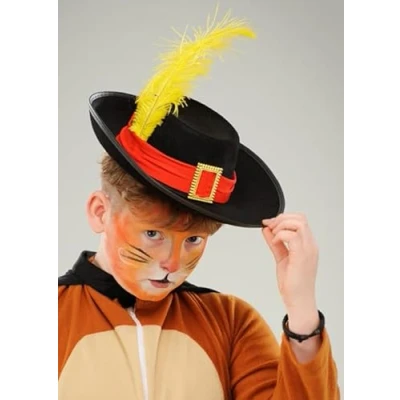 Image of Struts Childrens Puss in Boots Hat with Feather