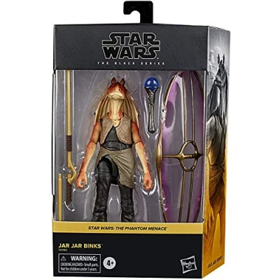 Image of Star Wars The Black Series Jar Binks 6 Inch Scale Phantom Menace Collectible Deluxe Action Figure, Kids Ages 4 and Up