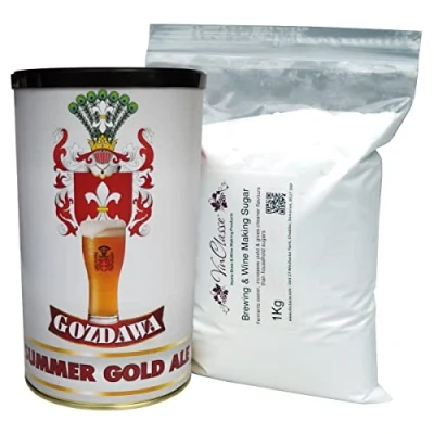 Image of Summer Gold Ale Gozdawa 1.7Kg 40 Pint Beer Kit Including 1Kg VinClasse Brewing Sugar
