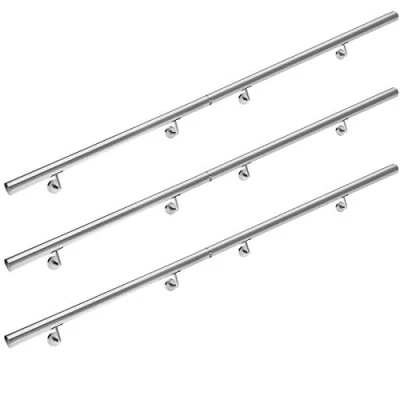 Image of MONZANA® Stainless Steel Handrail V2A Railing Stair Rail 50 cm 600 Model Selection Wall Mounted Staircase Hand Kit for Stairs Indoor Outdoor 600cm