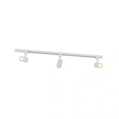 Image of Qazqa Modern 1 Phase Rail System with 3 Spots White Jeana Suitable for LED GU10 Way Light Aluminium Surface Mounted spotway Bedroom I