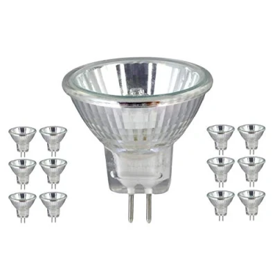 Image of 12x MR16 GU5.3 Halogen Bulbs 50W 12V Dichroic Lamp Dimmable, 680 Lumens, Instant Full Brightness (Pack of 12)