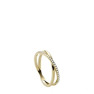 Image of Fossil Ring goldcoloured, Women&#039;s, Size: L M, Gold coloured