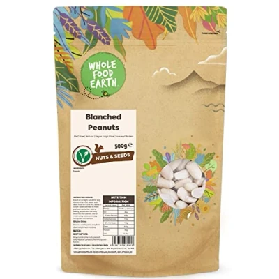 Image of Wholefood Earth Blanched Peanuts 500 g GMO Free Natural High Fibre Source of Protein
