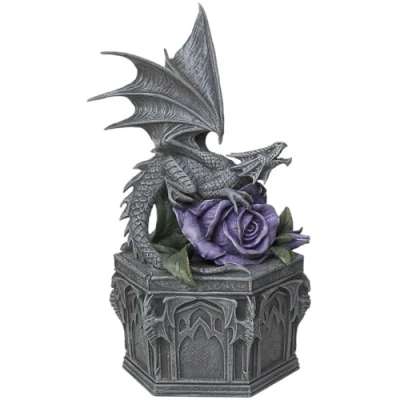Image of Nemesis Now Dragon Beauty Anne Stokes Box 25cm Black, Resin