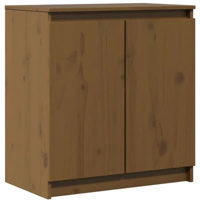 Image of vidaXL Side Cabinet Honey Brown 60x36x65 cm Solid Pinewood