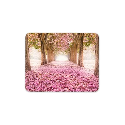 Image of Destination Vinyl Ltd Pink Blossom Trees Mouse Mat Pad Wedding Pretty Mum Gift PC Computer #8270