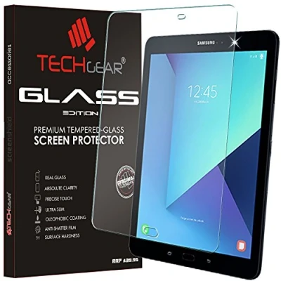 Image of TECHGEAR Screen Protector for Galaxy Tab S3 9.7 Inch (SM T820 Series) Glass Edition Genuine Tempered Guard Cover