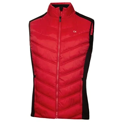 Image of Calvin Klein Mens Frontera Hybrid Golf Gilet Red M