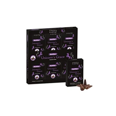 Image of Stamford 37483 Unicorn Grace Incense Backflow, 12 Cones x 6 Packs, Black, One Size