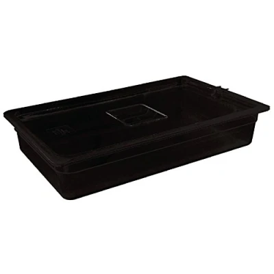 Image of Vogue U456 Polycarbonate 1/1 Gastronorm Container, 19.5 L Capacity, 150 mm H x 325 W 530 L, Black