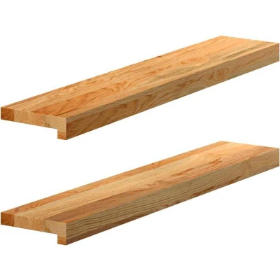 Image of vidaXL Window Sills 2 pcs Light Brown 80x15x2 cm Solid Wood Oak