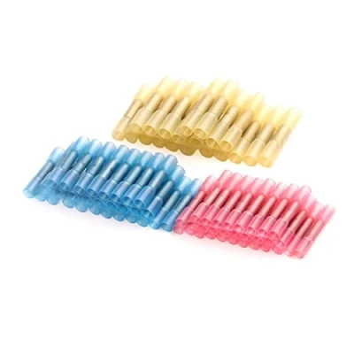 Image of 100PCS Heat Shrink Butt Connectors Solder Seal Terminals, Insulated Waterproof Marine Automotive Copper Wire Electrical Kits Crimp Connector Assortment 10 22 AWG with case