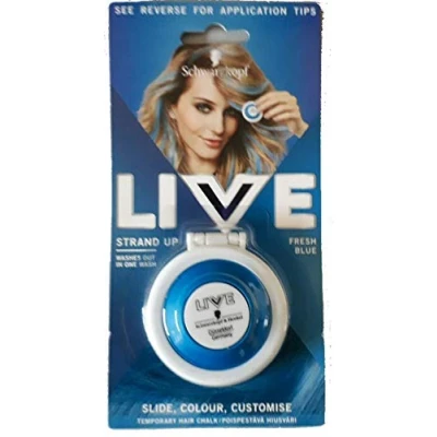 Image of Schwarzkopf Live Strand Up Hair Chalk Fresh Blue