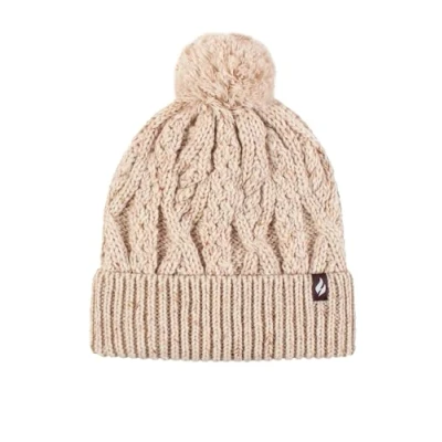 Image of Women&#039;s 1 Pack SOCKSHOP Heat Holders Salzburg Cable Knit Hat Natural One Size