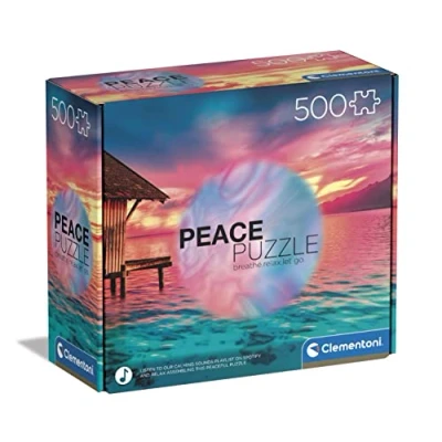 Image of Clementoni 35120 Peace Puzzle Living The Present Jigsaw 500 Pieces, Made In Italy, For Adults