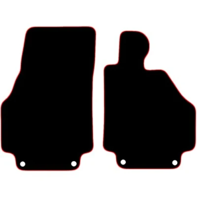 Image of Carsio Carpet Car Mats For Audi R8 2006 to 2015 4 Piece Set Tailored Fit Floor Mat Complete Accessory Black Custom Fitted All Weather, Anti Slip Backing &amp; Red Trim
