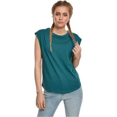 Image of Urban Classics Ladies Basic Shaped TEE Tshirt, Women&#039;s, Size: XXL, Teal
