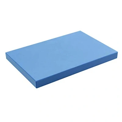 Image of Yoga Mad EVA Half Block 305mm x 205mm 25mm Eco Friendly High Density Non Slip for Yoga, Pilates and Home Workouts Provides Support Various Poses (Blue EVA)