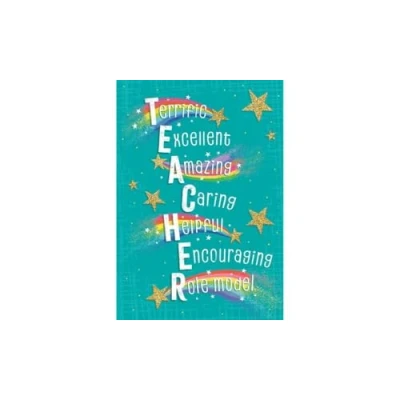 Image of Piccadilly Greetings Modern Thank You Teacher Card 7 x 5 inches