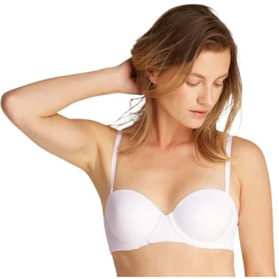 Image of Calvin Klein Women’s Push Up Bra with Detachable Straps, White (White), 38B