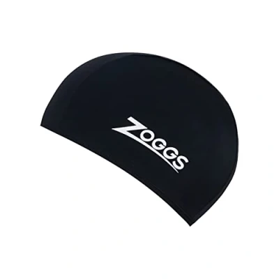 Image of Zoggs Unisex Stretch Swimming Cap, Black, One Size UK