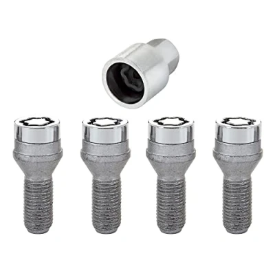 Image of McGard M14x1.50 anti theft bolts Conical Length 27.3 mm (17 key opening), Chrome