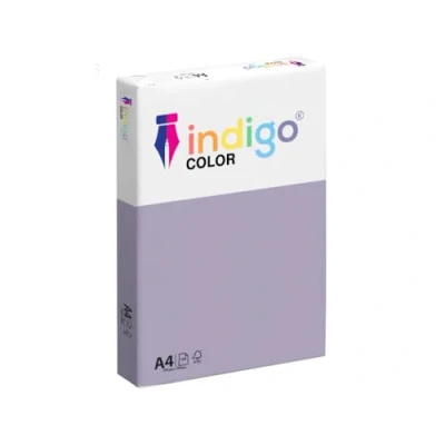 Image of Indigo Color Paper A4 80 GSM Multifuctional Coloured Copier 1 Ream 500 Sheets (Lavender)