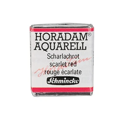 Image of Schmincke HORADAM® AQUARELL finest artists&#039; watercolour paints, 363 Scarlet red, 14 044, 1/2 pan