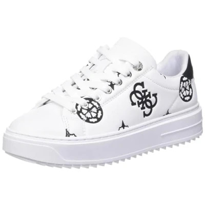 Image of GUESS Women&#039;s Denesa Sneaker, White 148, 5 UK