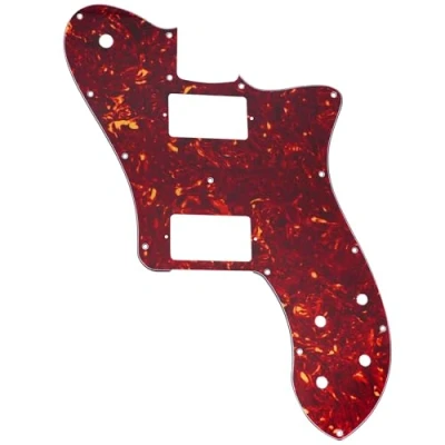 Image of Musiclily Pro 15 Holes Covered HH Guitar Pickguard for Mexico Fender 72 Tele Deluxe Style Electric Guitar, 4ply Vintage Tortoise