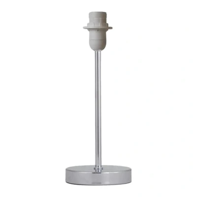 Image of Polished Chrome Table Lamp or Bedside Light Base, Modern Design, Height 26cm, Base Only, LED Compatible