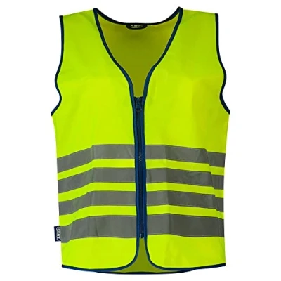 Image of ABUS Lumino Reflex vest safety for better visibility by day and night adults with zip size XL