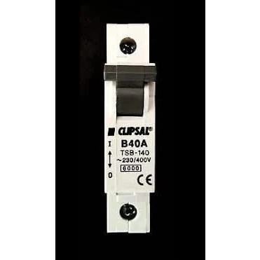 Image of Clipsal 40 AMP TYPE B 6 kA MCB CIRCUIT BREAKER TSB 140