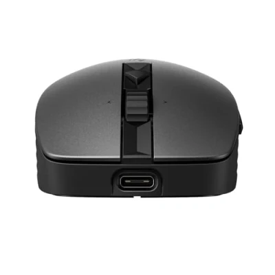 Image of HP 710 Rechargeable Silent Mouse, 4 way Hyper Scroll Wheel, USB C Charging, 6 Programmable Buttons, Connect 3 Devices with Bluetooth 5.3, 2.4 GHz Dongle, Multi surface Sensor, 60% Recycled Materials