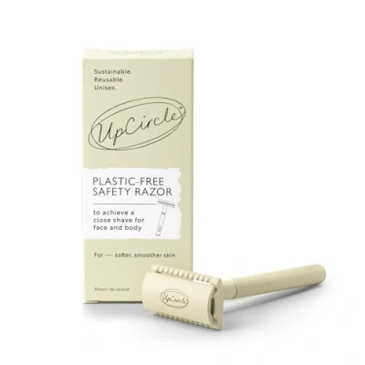 Image of UpCircle Plastic Free Safety Razor with 2 blades.